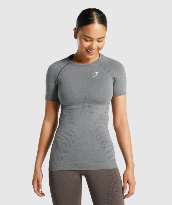 Damske Tricka Gymshark Vital Seamless 2.0 Siva | BE0378421
